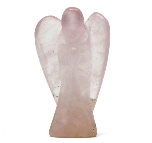 Hand Carved Rose Quartz Angel