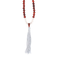 Load image into Gallery viewer, Stress Less Rosewood &amp; Clear Quartz Mallah Necklace