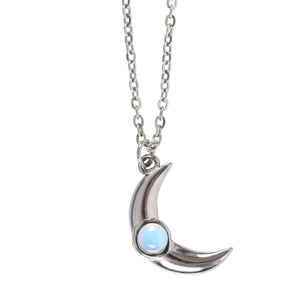 Opalite Crescent Moon Necklace & Card