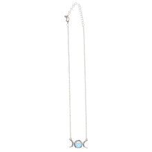 Load image into Gallery viewer, Opalite Triple Moon Necklace &amp; Card