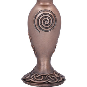 Bronze Spiral Goddess Candle Holder