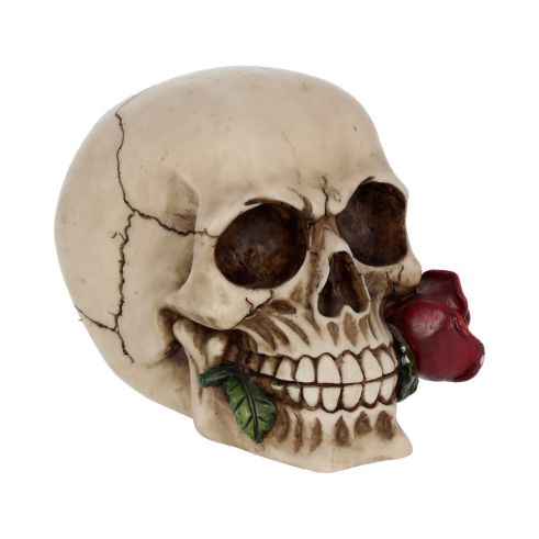 Rose From the Dead Skull Ornament