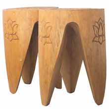 Load image into Gallery viewer, Natural Tribal Table &amp; Stool Set