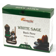 Load image into Gallery viewer, White Sage Back Flow Incense Cones - Melluna_UK