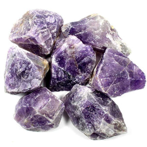Amethyst Rough Crystal,  Amethyst is cleansing and deeply healing. Amethyst is known as "The All Purpose Stone”. It provides clarity when there's confusion in the mind, and helps to relieve stress and anxiety. Amethyst can even help with cell regeneration, insomnia, mood swings, and immunity.