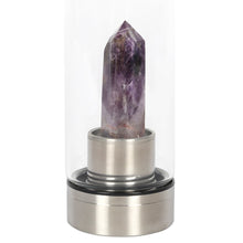 Load image into Gallery viewer, Amethyst Calming Glass Water Bottle