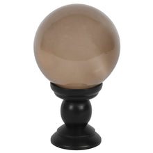 Load image into Gallery viewer, Large Smoke Grey Crystal Ball on Stand
