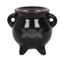 Load image into Gallery viewer, Triple Moon Cauldron Ceramic Holder