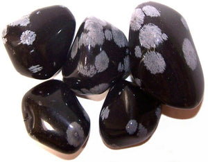Obsidian Snowflake Large Tumblestone - Melluna_UK